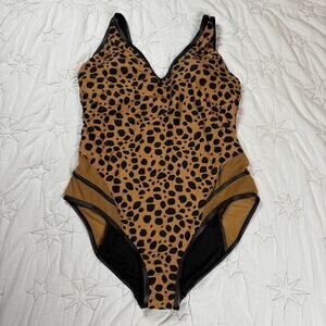 NWOT Swimsuits For All x Gabifresh Wildcat Leopard Print Swimsuit Size 18D/DD